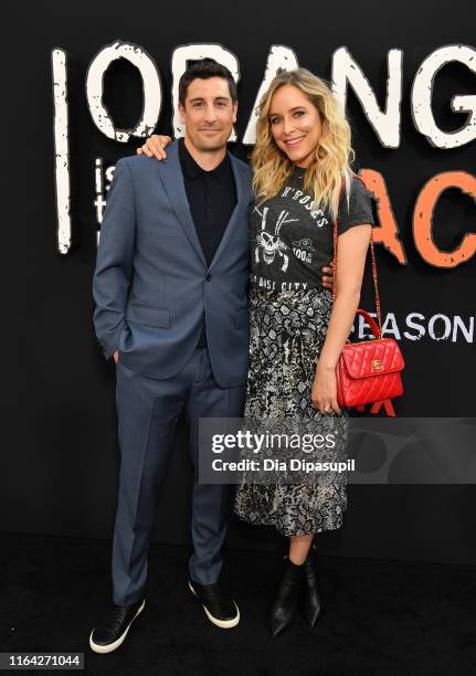 Jason Biggs and Jenny Mollen attend the Netflix's "Orange is the New Black" Season 7 Premiere on July 25, 2019 in New York City.