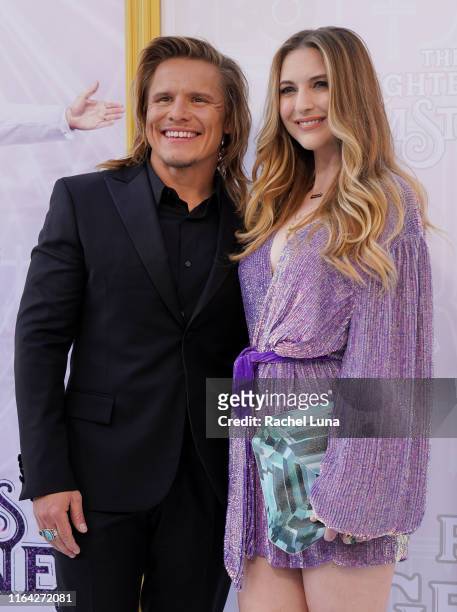Tony Cavalero and Annie Cavalero attend the Los Angeles premiere of the new HBO series "The Righteous Gemstones" at Paramount Studios on July 25,...