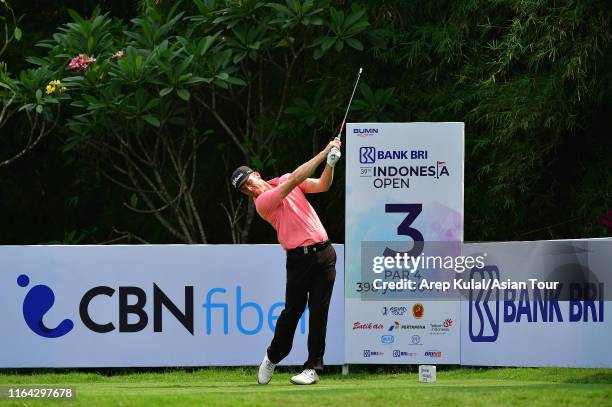 Andrew Dodt of Australia pictured during the practice round of the Bank BRI Indonesia Open at Pondok Indah Golf Course on August 27, 2019 in Jakarta,...