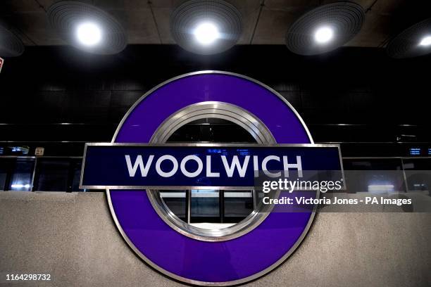 One of the platforms for the new Elizabeth Line at Woolwich station in east London as the latest developments in the Crossrail project continue to...