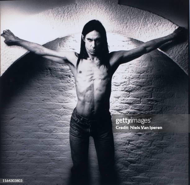 Iggy Pop, portrait, American Hotel, Amsterdam, Netherlands, 20th September 1993.