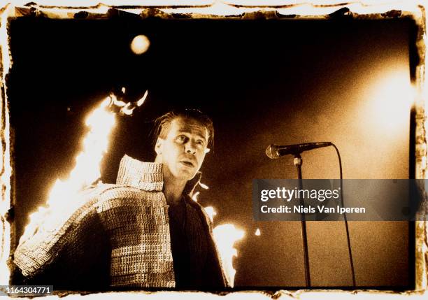 Rammstein, portrait, Melkweg, Amsterdam, Netherlands, 4th September 1997.