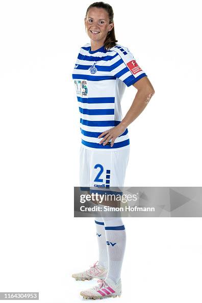 Lucia Harsanyova poses during the MSV Duisburg Women's Team... News