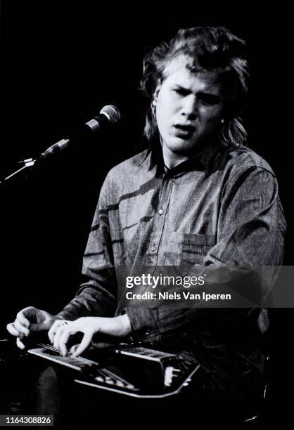 Jeff Healey Band, performing on stage, Paradiso, Amsterdam, Netherlands, 12th January 1988.