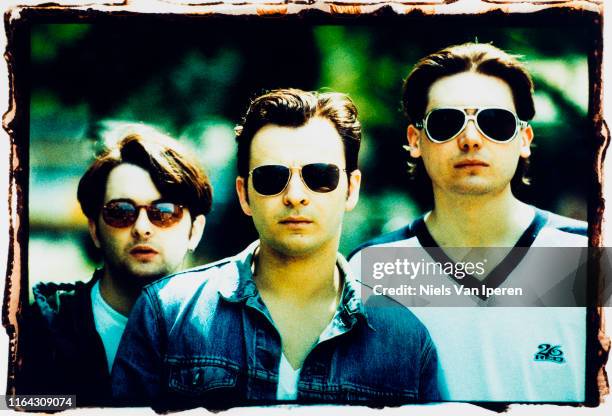 Manic Street Preachers, portrait, Grand Hotel, Amsterdam, Netherlands, 16th July 1998.