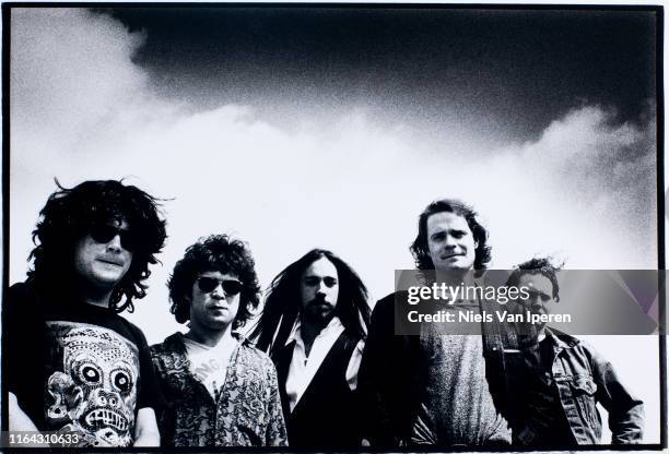 Tragically Hip, portrait, Halfway, Amsterdam, Netherlands, 20th June 1993.