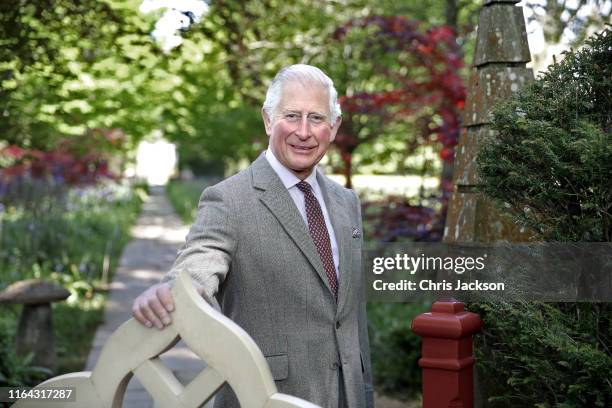 Prince Charles, Prince of Wales poses for a photo at Highgrove House on May 13, 2019 in Tetbury, England.