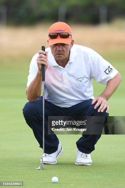 Scott Dunlap of United States of America in action during the second round of the Senior Open Presented by Rolex at Royal Lytham & St. Annes on July...