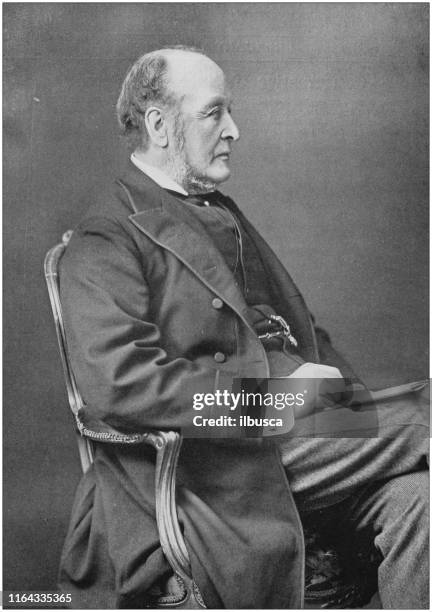 antique photo: portrait of man, earl of cranbrook - cranbrook stock illustrations