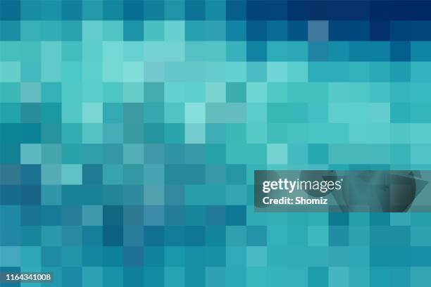 abstract blue technology check pattern background - pixellated stock illustrations