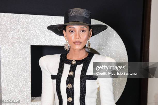 Thais Araujo attends the Balmain party at Cidade Jardim Shopping on August 26, 2019 in Sao Paulo, Brazil.