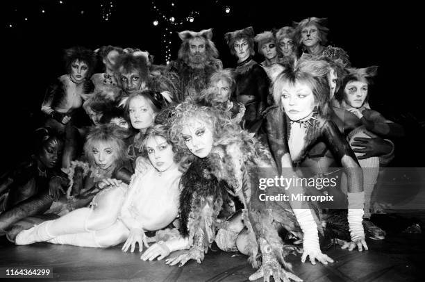 Cast members of Cats, musical based on TS Eliot 1939 poetry book Old Possum's Book of Practical Cats, composed by Andrew Lloyd Webber, and showing at...