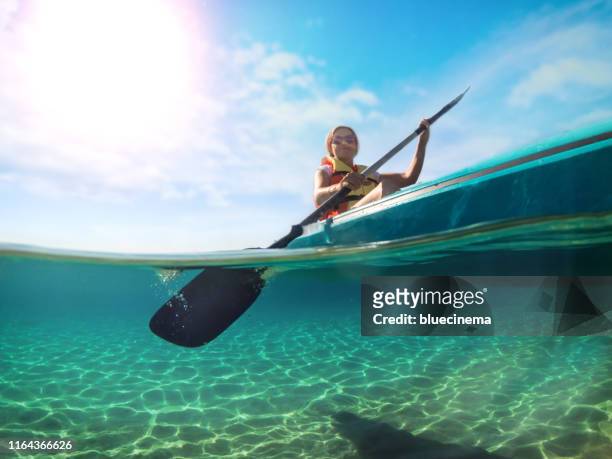 kajak - kayaker woman stock-fotos und bilder