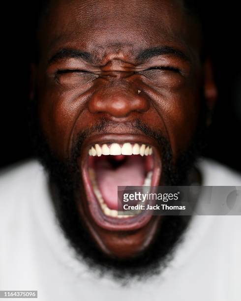 Deontay Wilder poses for a photo during a Media Access at Fitzroy Lodge Gym on July 26, 2019 in London, England.