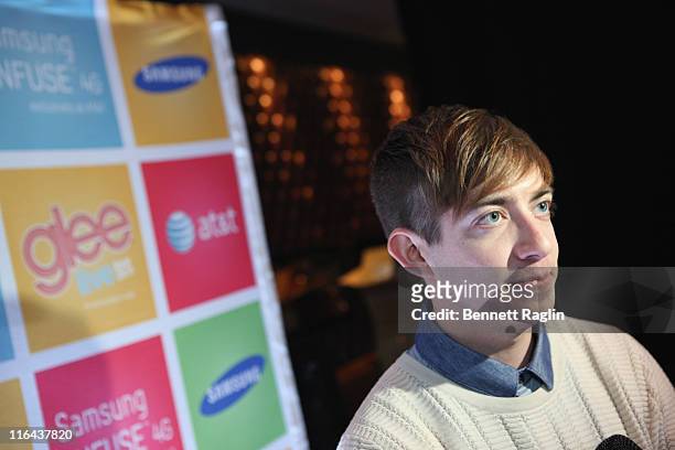 Actor Kevin McHale attends GLEE's William McKinley High School Comes To Life At The First Ever " at Gansevoort Park Lounge on June 15, 2011 in New...