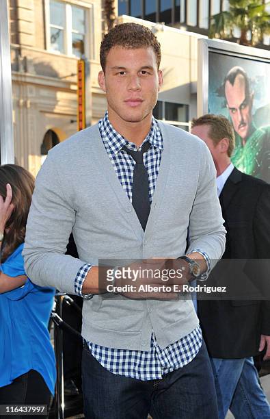 Professional basketball player Blake Griffin arrives at the premiere of Warner Bros. Pictures' "Green Lantern" held at Grauman's Chinese Theatre on...
