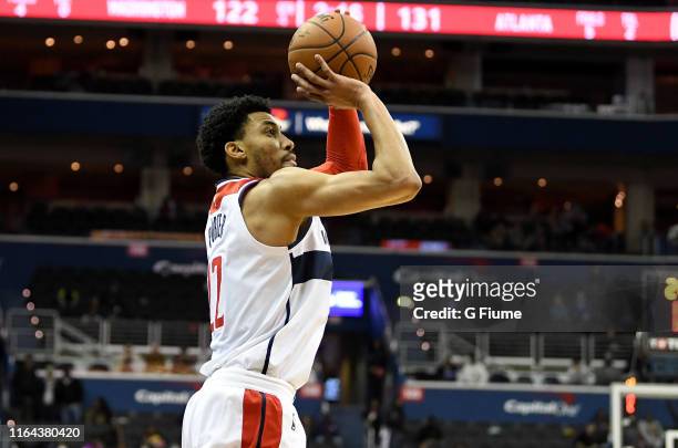 Otto Porter Jr. #22 of the Washington Wizards shoots the ball against the Atlanta Hawks at Capital One Arena on February 4, 2019 in Washington, DC.