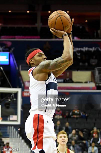 Bradley Beal of the Washington Wizards shoots the ball against the Atlanta Hawks at Capital One Arena on February 4, 2019 in Washington, DC.