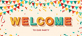 Welcome typography banner