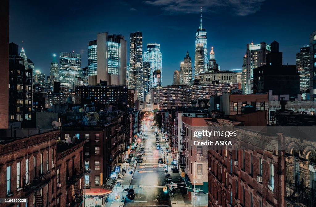 Lower Manhattan cityscape - Chinatown