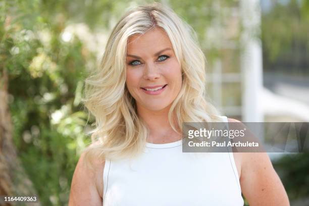 Actress Alison Sweeney visits Hallmark's "Home & Family" at Universal Studios Hollywood on July 26, 2019 in Universal City, California.