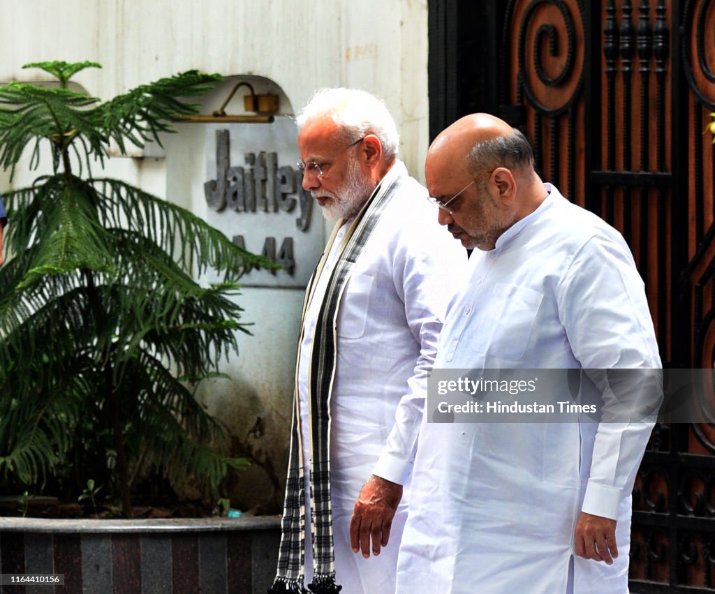 Prime Minister Narendra Modi Visits Residence Of Late BJP Leader Arun Jaitley