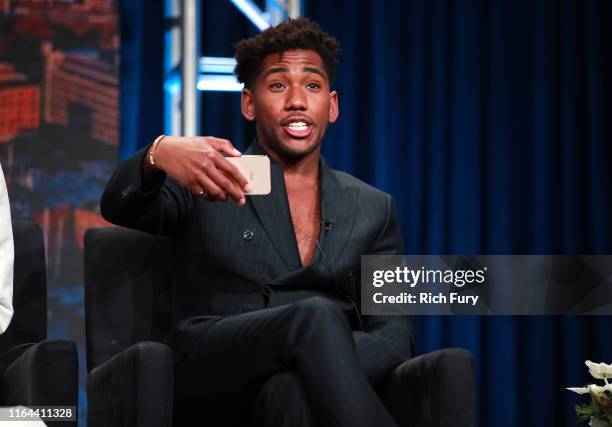 Brandon Mychal Smith of 'Four Weddings and a Funeral' speaks onstage during the Hulu segment of the Summer 2019 Television Critics Association Press...