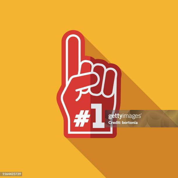 ilustrações de stock, clip art, desenhos animados e ícones de foam finger award icon - foam hand