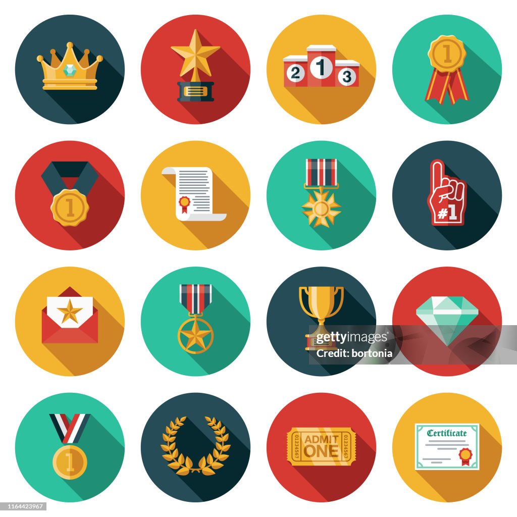Conjunto de icones de premios