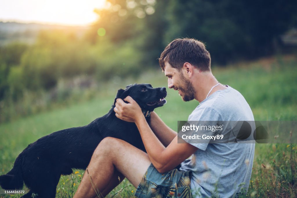 Man with dog