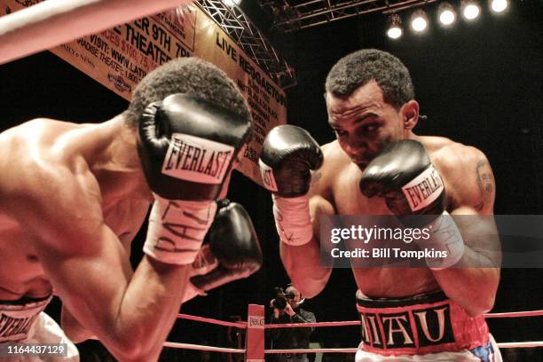 Jose Nieves defeats Angel Priolo by Unanimous Decision in their BantamWeight fight at BOXEO CALIENTE , a boxing and Reggaeton event at the Paradise...