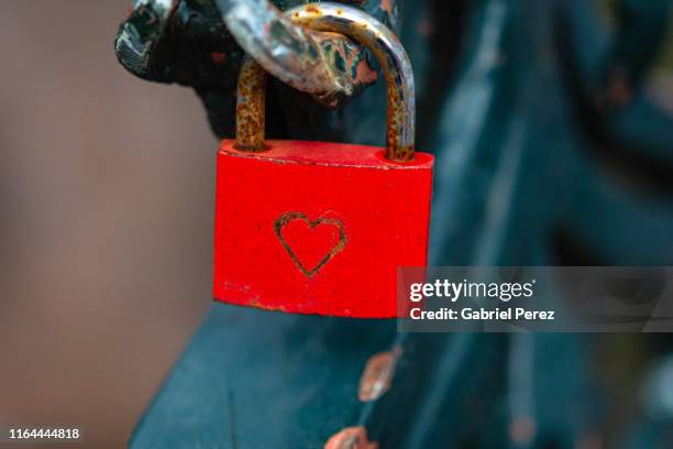 the love locks of amsterdam - love padlocks stock pictures, royalty-free photos & images