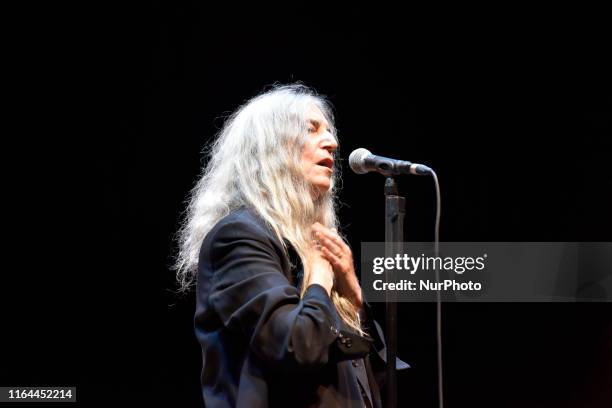 Patti Smith performs at Concert Hall Olympia on August 27 in Paris, France.