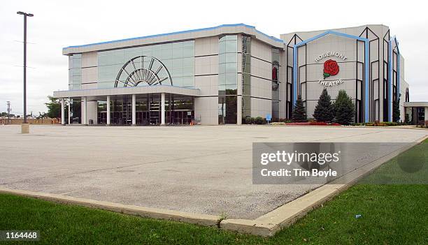 The parking lot in front of the Rosemont Theater is void of vehicles September 28, 2001 in Rosemont, Illinois. Overall, the slowdown in the US...