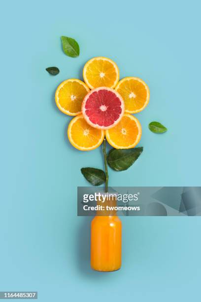 citrus juice freshness conceptual still life. - orange blossom ストックフォトと画像