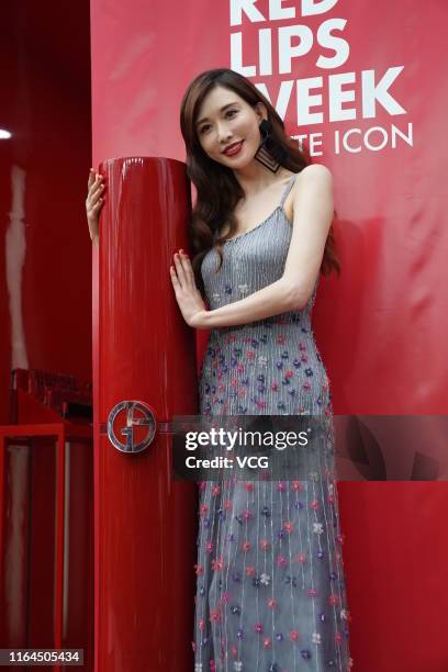 Actress Lin Chi-ling attends Armani launch event on July 27, 2019 in Taipei, Taiwan of China.