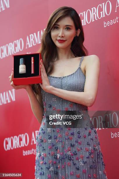 Actress Lin Chi-ling attends Armani launch event on July 27, 2019 in Taipei, Taiwan of China.