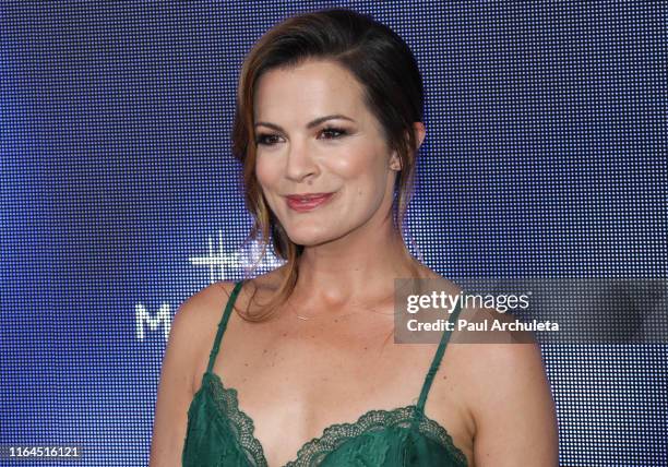 Actress Melissa Claire Egan attends the Hallmark Channel and Hallmark Movies & Mysteries summer 2019 TCA press tour event at Private Residence on...