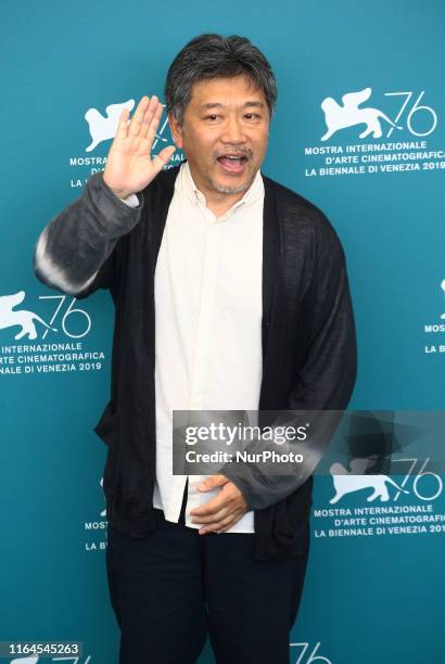 Hirokazu Koreeda attends &quot;La Vrit&quot; photocall during the 76th Venice Film Festival at Sala Grande on August 28, 2019 in Venice, Italy.