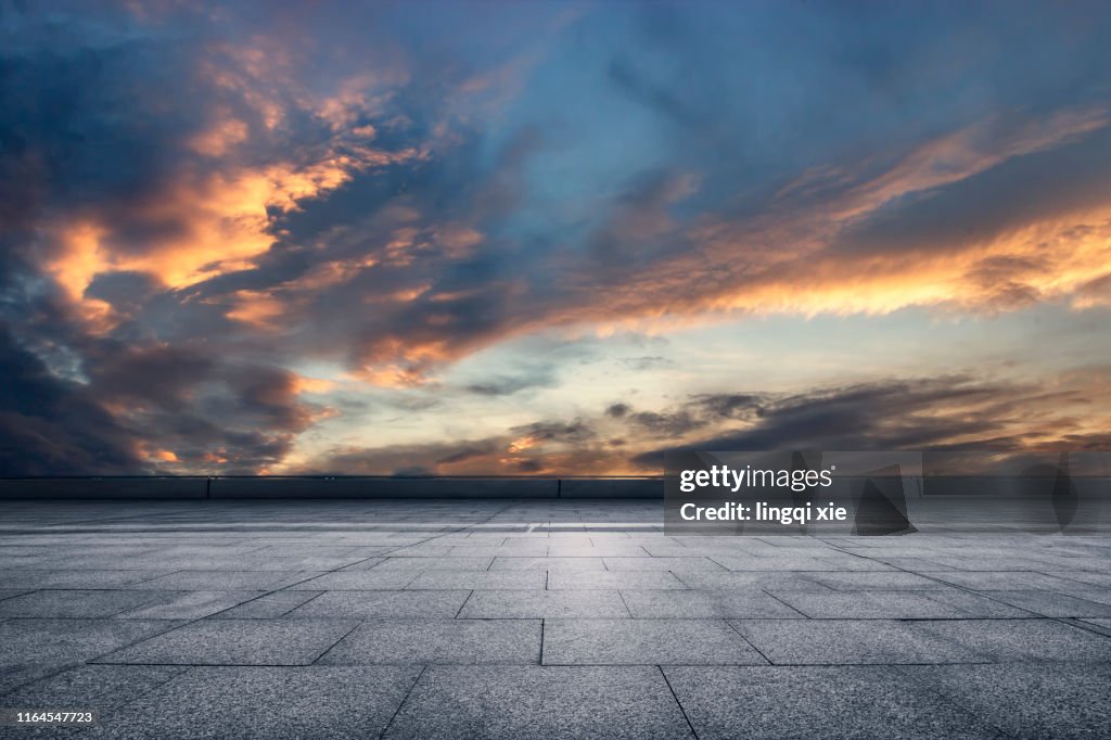 Viewing the gorgeous sunset from the platform