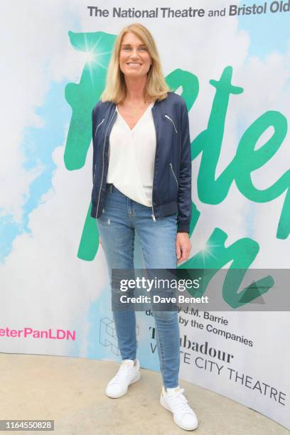 Sally Bercow attends the press performance of "Peter Pan" at the Troubadour White City Theatre on July 27, 2019 in London, England.