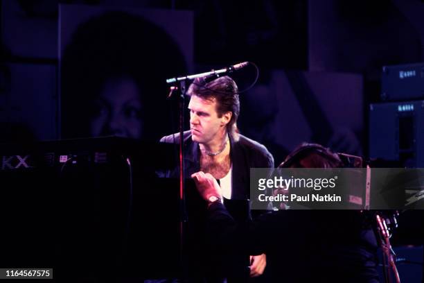 Keith Emerson of the band 3 performs on stage at Madison Square Garden for the Atlantic Records 40th Anniversary Concert in New York City, New York,...