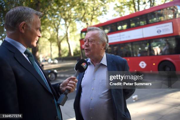 Ken Clarke is interviewed as he arrives at Millbank Studios on August 29, 2019 in London, England. Yesterday British Prime Minister Boris Johnson...