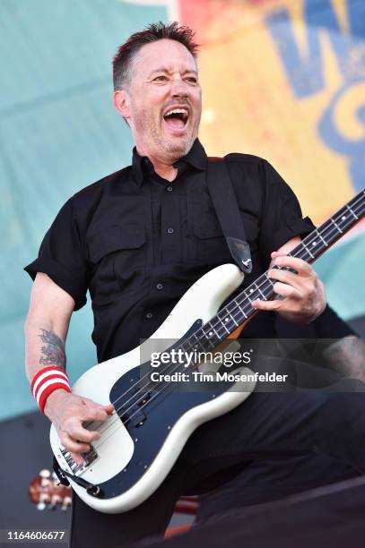 Scott Shiflett of Face to Face performs during the Vans Warped Tour 25th Anniversary on July 20, 2019 in Mountain View, California.