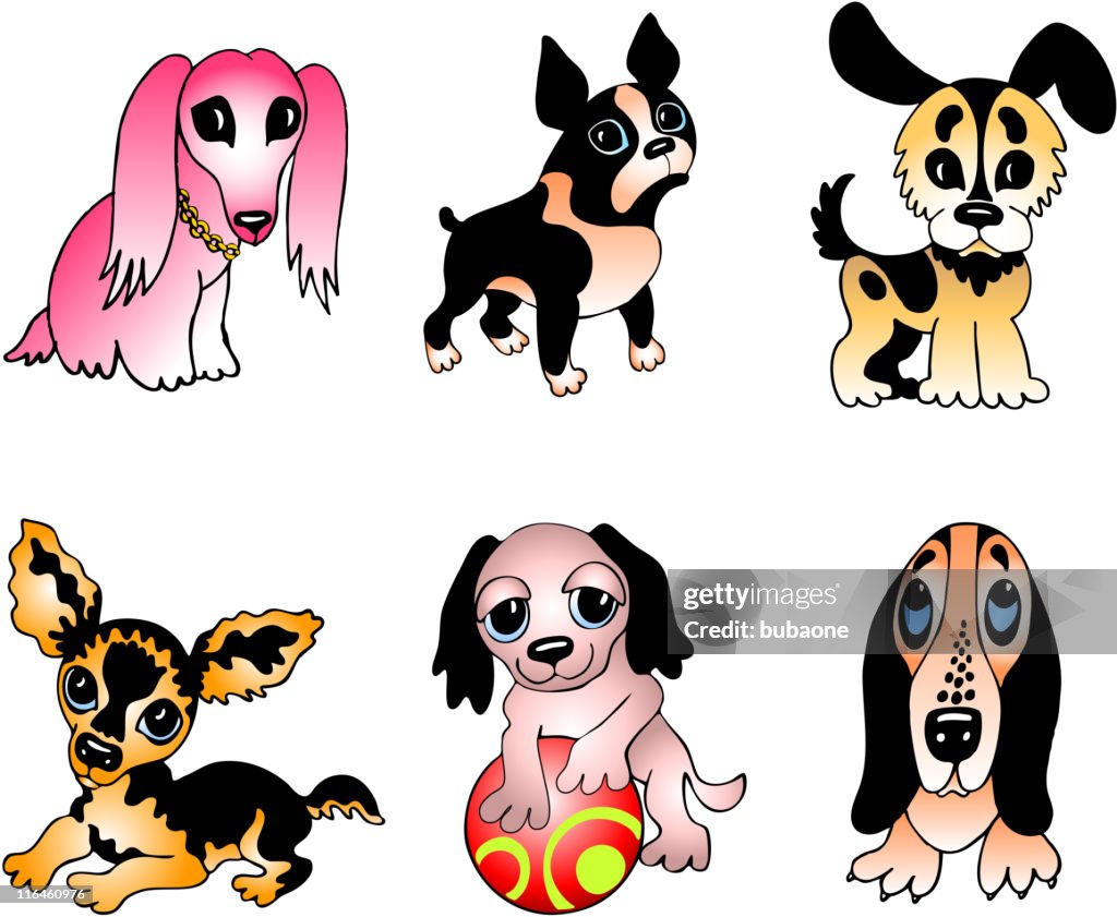 Dog breeds illustration