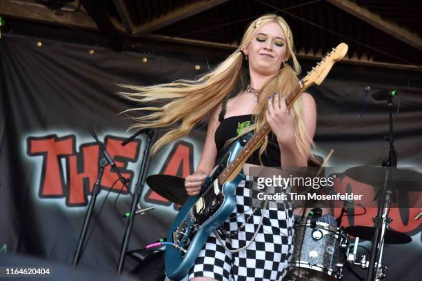 Melissa Brooks of The Aquadolls performs during the Vans Warped Tour 25th Anniversary on July 20, 2019 in Mountain View, California.