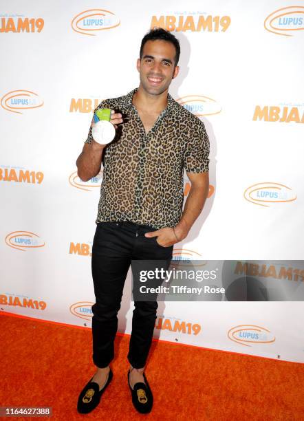 Danell Leyva attends Michael B. Jordan's MBJAM at Dave & Buster's Hollywood on July 27, 2019 in Hollywood, California.