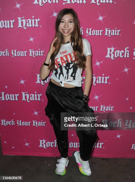Lulu Lambros attends the Rock Your Hair Presents Movie Night Screening Of "Grease" held at Rock Your Hair Studio on August 28, 2019 in Burbank,...