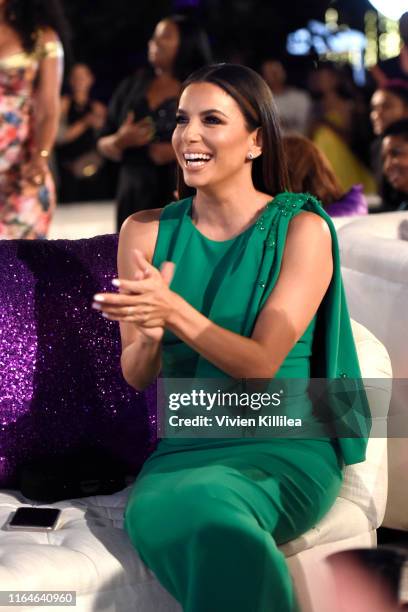 Eva Longoria attends the HollyRod Foundation's 21st Annual DesignCare Gala on July 27, 2019 in Malibu, California.