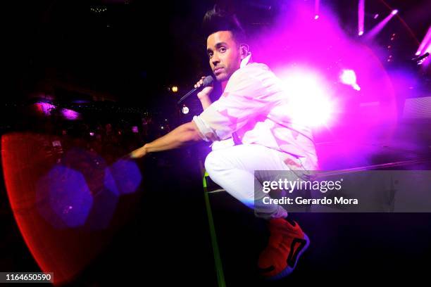 Prince Royce performs during MLS All-Star Concert presented by Target at Wall Street Plaza on July 27, 2019 in Orlando, Florida.